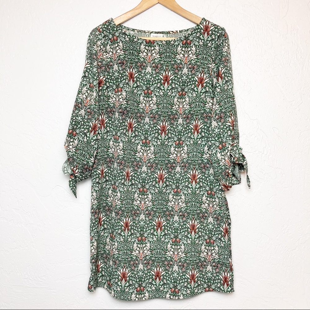Morris & Co H&M Floral Spring Green Shift Dress 4